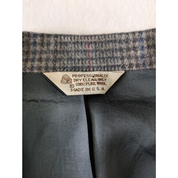 Vintage‎ Hunt Valley Wool Blazer Mens 42R Sportscoat Office Tweed Business USA - Picture 6 of 14